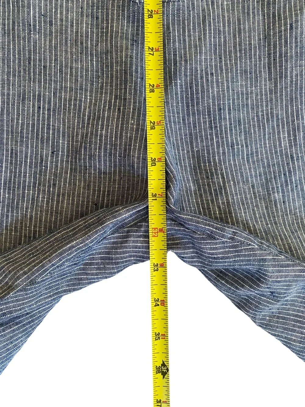 Everlane Linen Jumpsuit Blue and White Stripes with Button front - Size 6